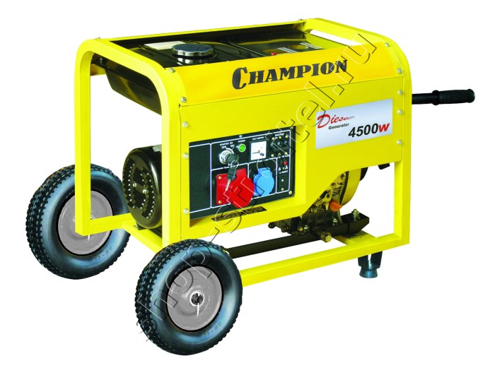 Увеличенная фотография Генератор CHAMPION DG6000E-3(220/380 5,5/6Квт) дизель